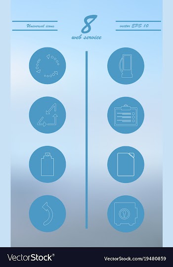 Service line icons set vector image