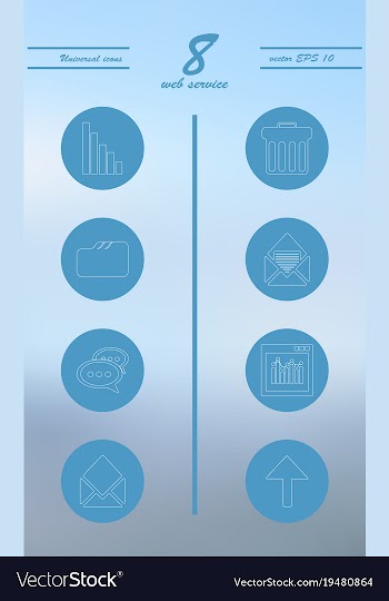 Service line icons set vector image
