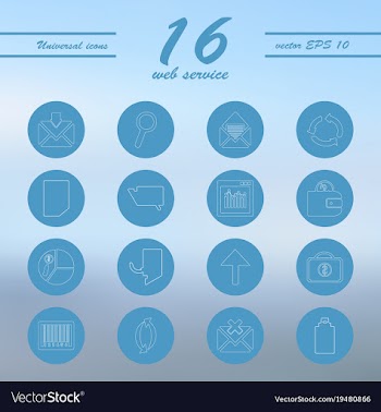 Service line icons set vector image
