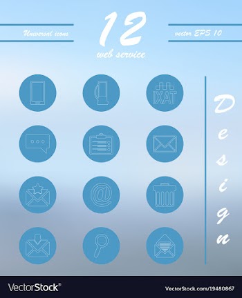 Service line icons set vector image