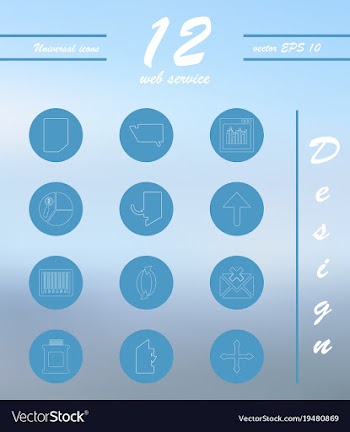 Service line icons set vector image