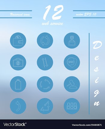 Service line icons set vector image