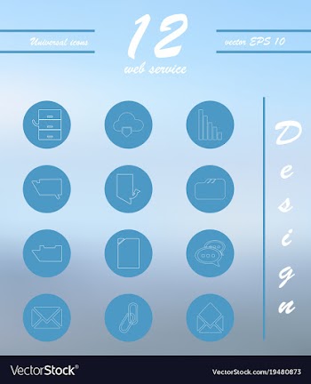 Service line icons set vector image