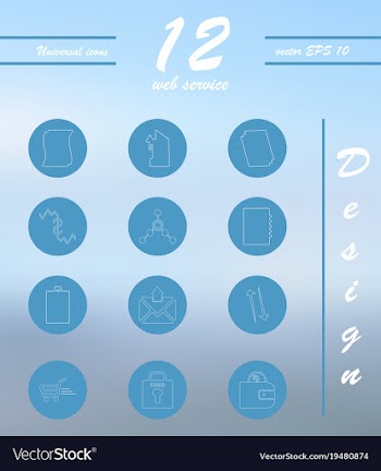 Service line icons set vector image