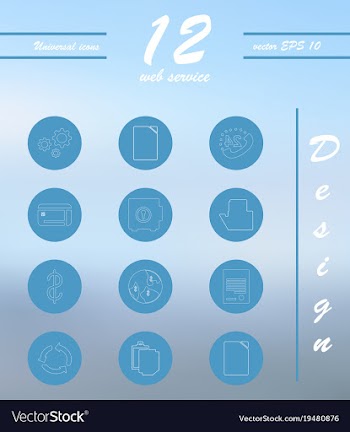 Service line icons set vector image