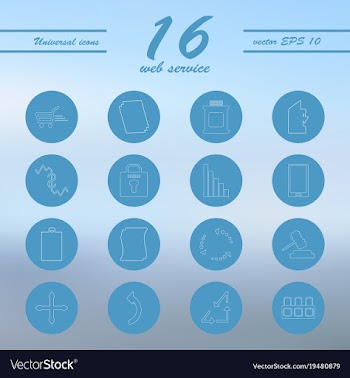 Service line icons set vector image