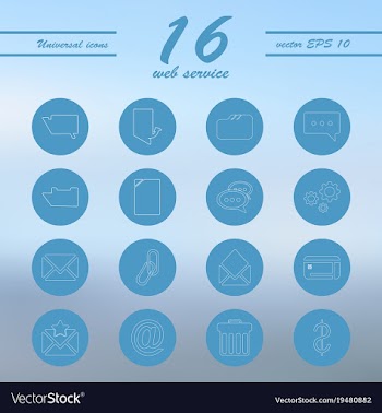 Service line icons set vector image