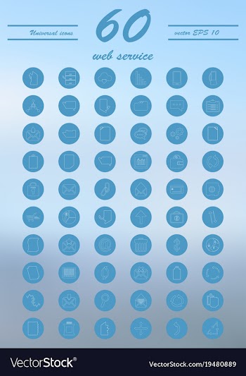 Service line icons set vector image