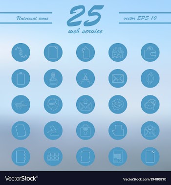 Service line icons set vector image