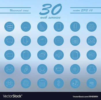 Service line icons set vector image
