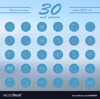 Service line icons set vector image