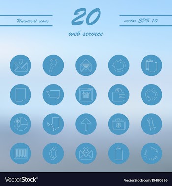 Service line icons set vector image