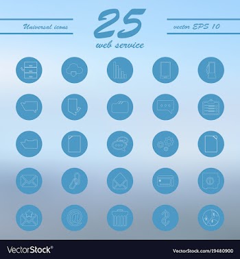 Service line icons set vector image