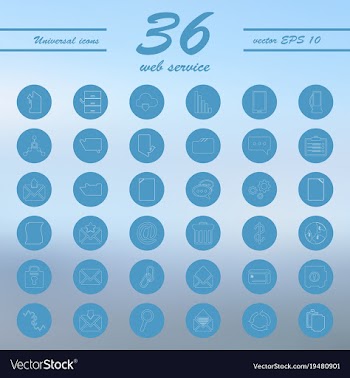 Service line icons set vector image