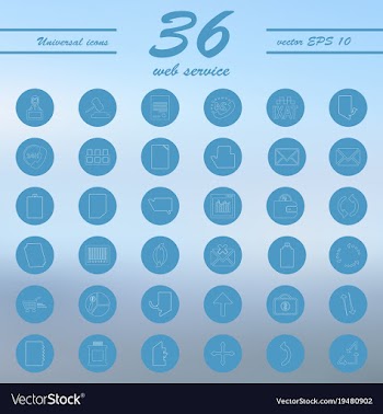 Service line icons set vector image