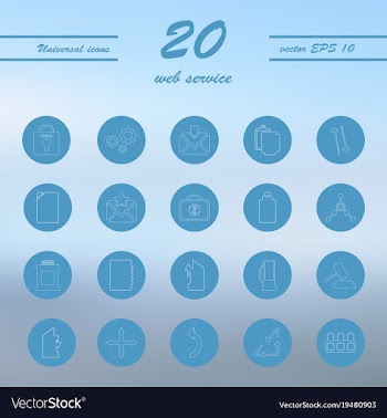 Service line icons set vector image