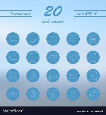 Service line icons set vector image