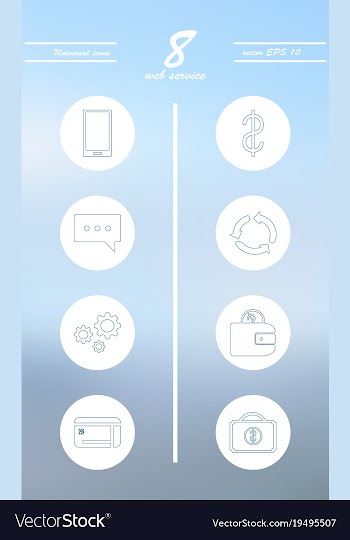 Service line icons set vector image