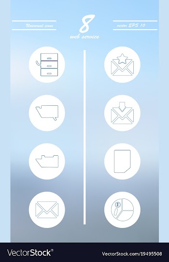Service line icons set vector image