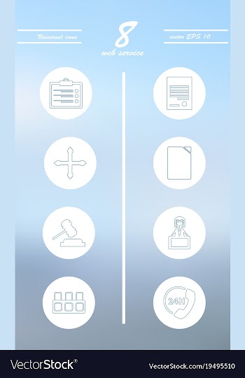 Service line icons set vector image