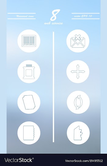 Service line icons set vector image