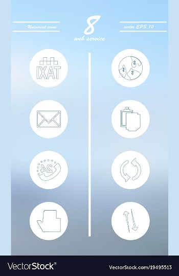 Service line icons set vector image
