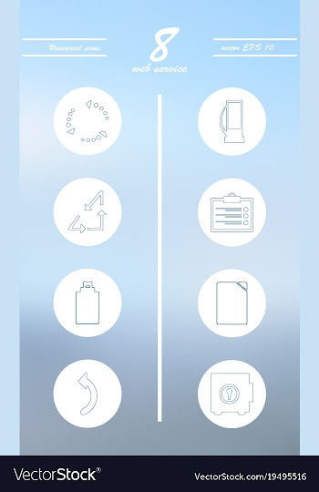 Service line icons set vector image