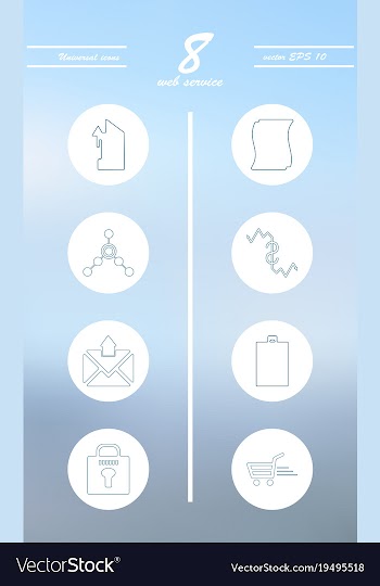 Service line icons set vector image