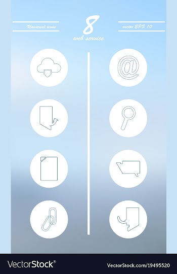 Service line icons set vector image
