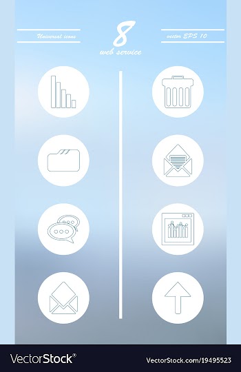 Service line icons set vector image