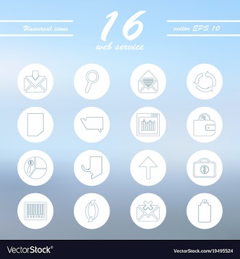 Service line icons set vector image