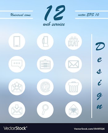 Service line icons set vector image