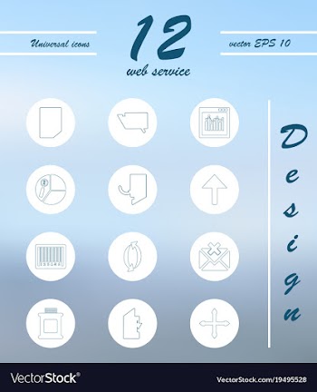 Service line icons set vector image