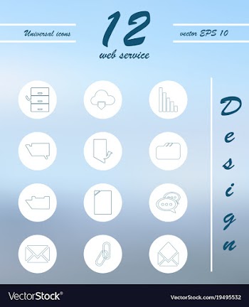 Service line icons set vector image