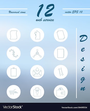 Service line icons set vector image