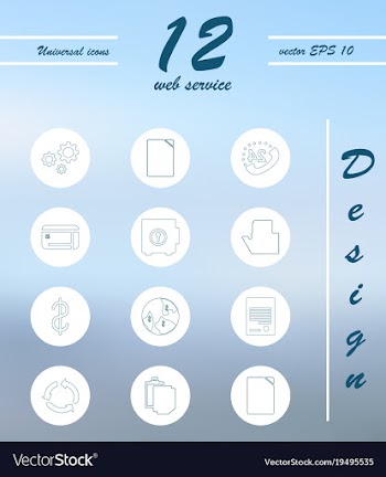 Service line icons set vector image