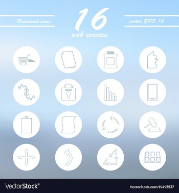 Service line icons set vector image