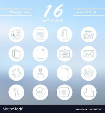 Service line icons set vector image