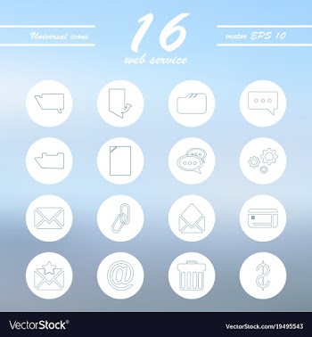 Service line icons set vector image
