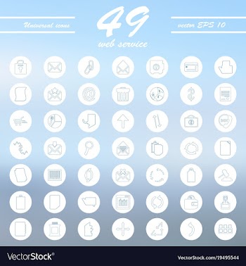 Service line icons set vector image