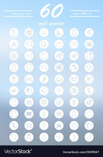 Service line icons set vector image