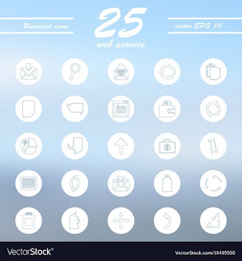 Service line icons set vector image