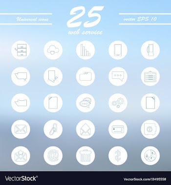 Service line icons set vector image