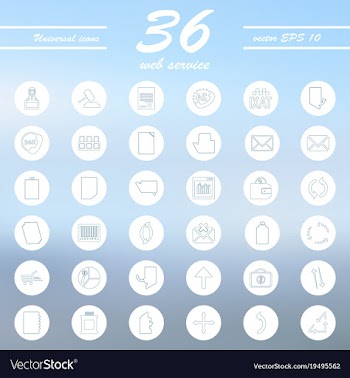 Service line icons set vector image