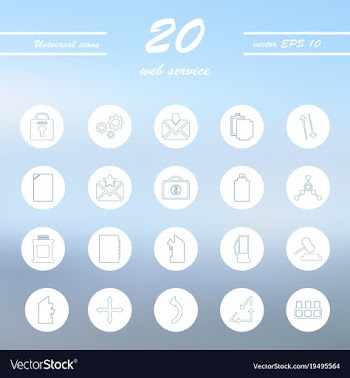 Service line icons set vector image