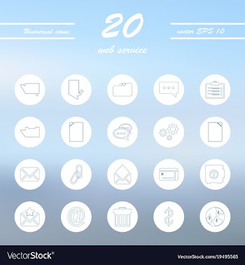 Service line icons set vector image