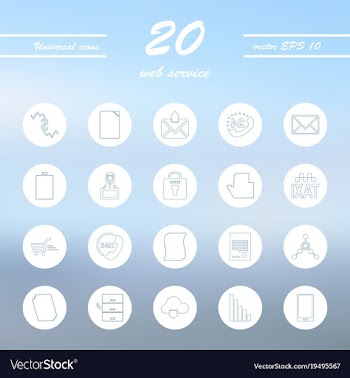 Service line icons set vector image