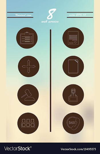 Service line icons set vector image