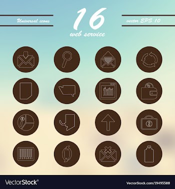 Service line icons set vector image