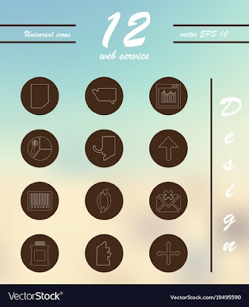 Service line icons set vector image